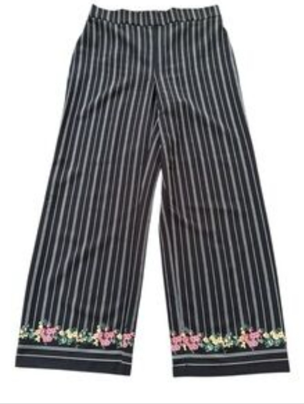 RIZ & ALI NWT. SZ16. CLASSIC FIT TROUSER HIGH RISE.  WUDE LEGS Blk Wht Stripes